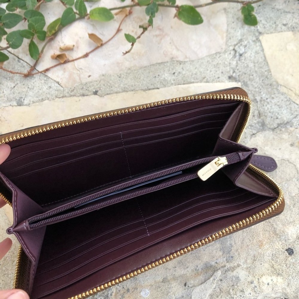NWT Coach Floral Accordion Zip around wallet - Picture 5 of 7